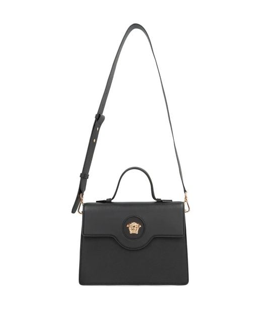 Versace Black Medusa Leather Handbag