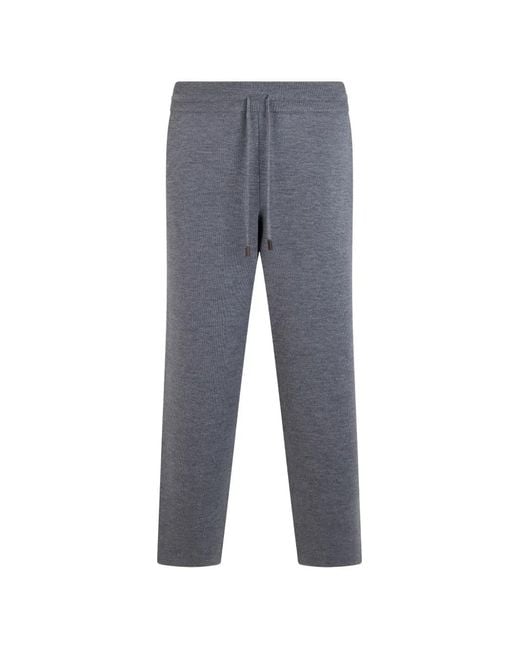 Slowear Gray Drawstring-Waist Track Pants for men