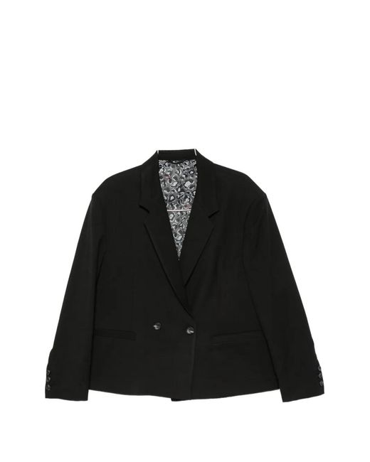 Imperial Black Double-Breasted Cotton Jacket for men