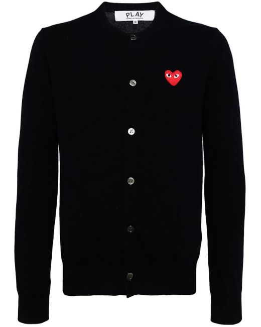 COMME DES GARÇONS PLAY ウール カーディガン Black