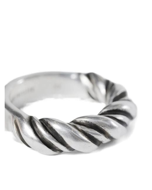 Ann Demeulemeester Bice Twisted Ring in White für Herren