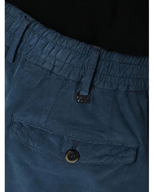 PT Torino Blue Pleated Bermuda Shorts for men