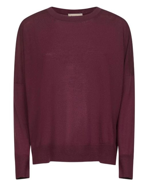 Blanca Vita Purple Crew-Neck Sweater