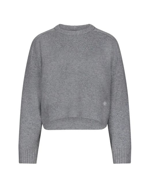 Loulou Gray Bruzzi Ribbed Sweater