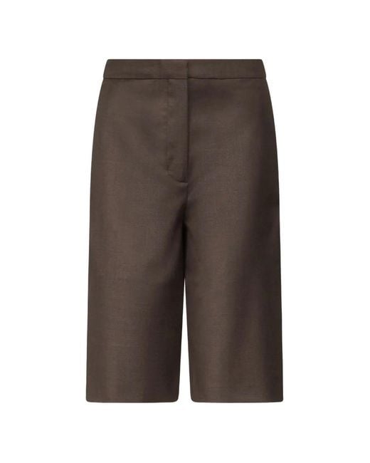 Loulou de Saison Black Robi Straight-Fit Shorts