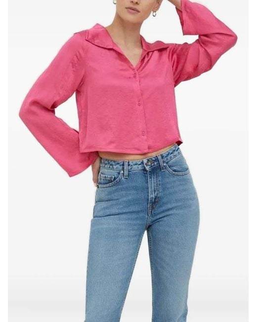 Camicia Crop di American Vintage in Pink