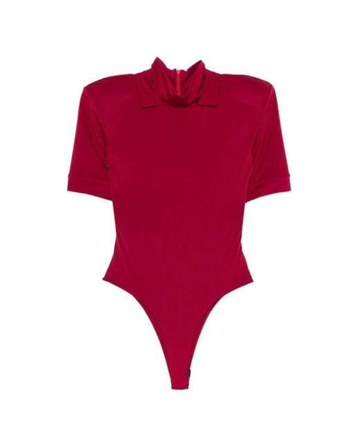 MITILIANE COUTURE Red Short-Sleeve Bodysuit