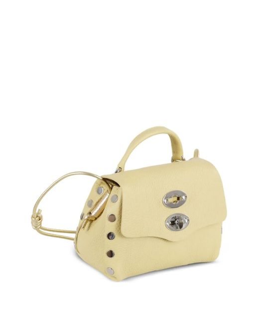 Zanellato Metallic Mini Postina Stud Top-Handle Cross-Body Bag