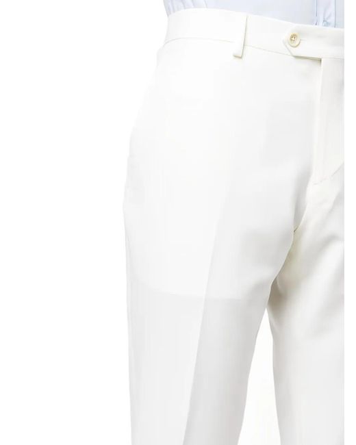 Lardini White Three-Piece Wool Suit for men