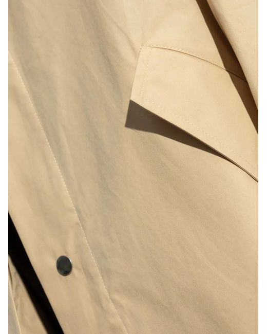 Jil Sander Natural Logo-Print Raincoat for men