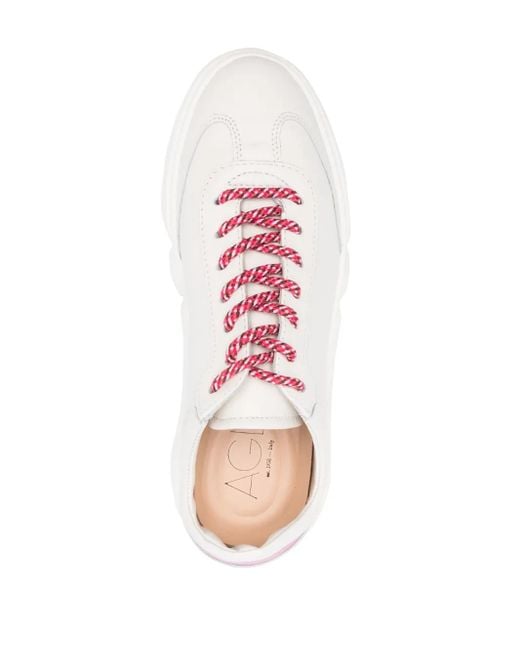 Agl Attilio Giusti Leombruni White Emilie Low-Top Leather Sneakers