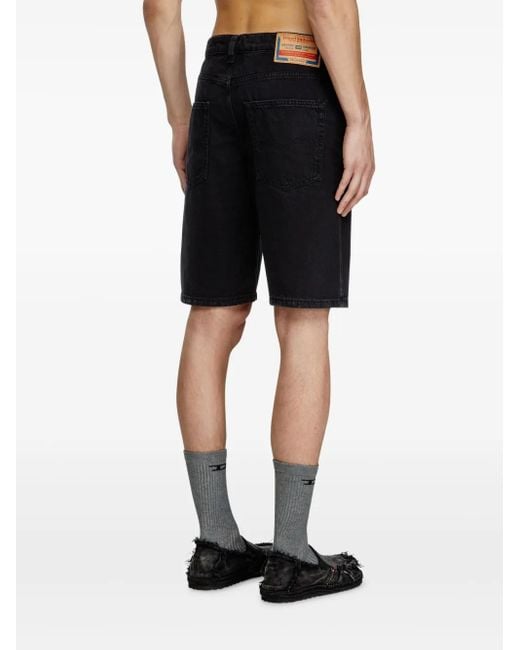 DIESEL Black Denim Shorts for men