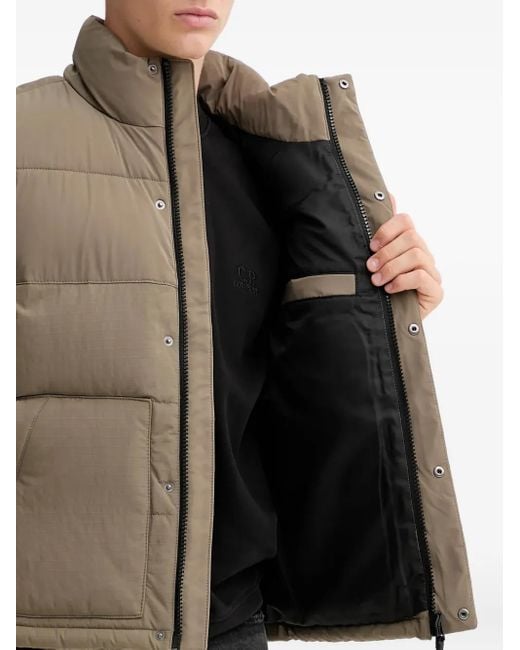 HUGO Gefütterte Weste mit Logo-Patch in Gray für Herren