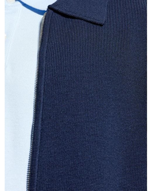 Theory Blue Zip-Up Cardigan for men