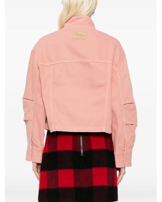 Maison Kitsuné Cropped Jack in het Pink