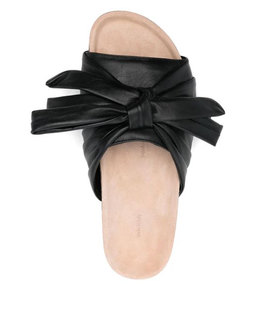 J.W. Anderson Black Bow-Detailed Slides