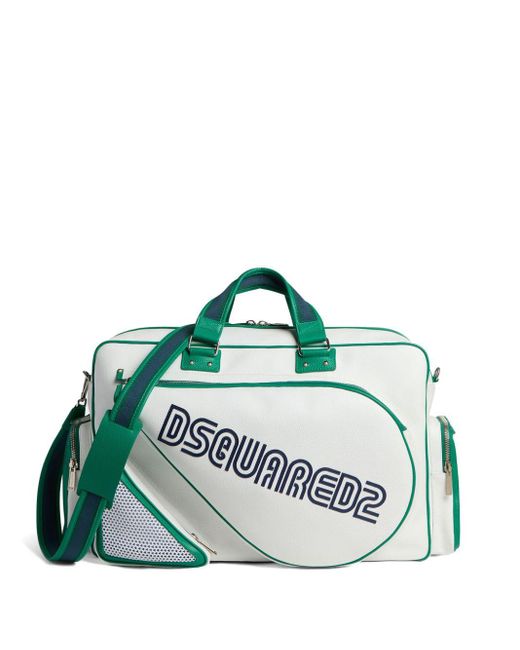 DSquared² Green Logo-embroidered Tote Bag for men