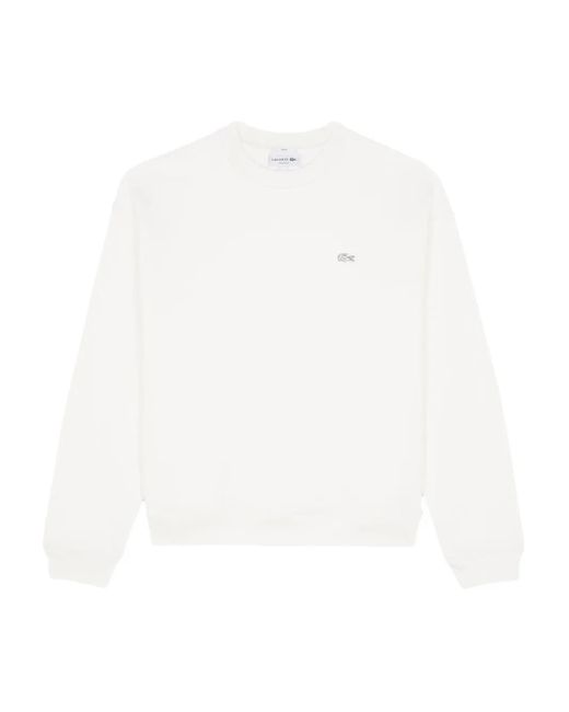 Lacoste White Sweatshirt Mit Logo-Stickerei