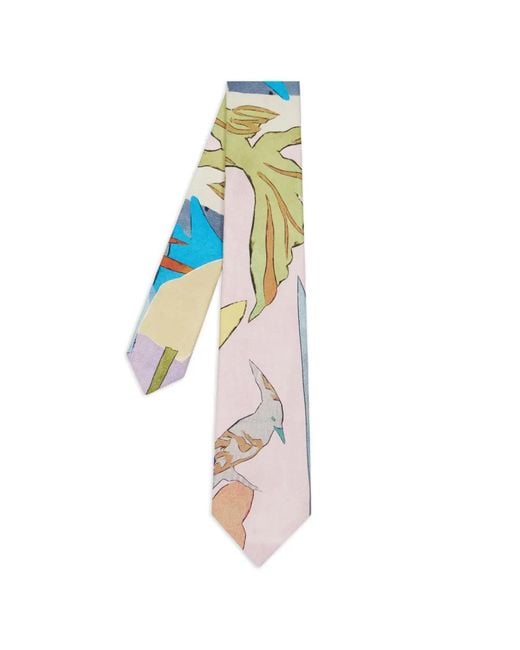 Paul Smith White River Collage-Print Tie for men