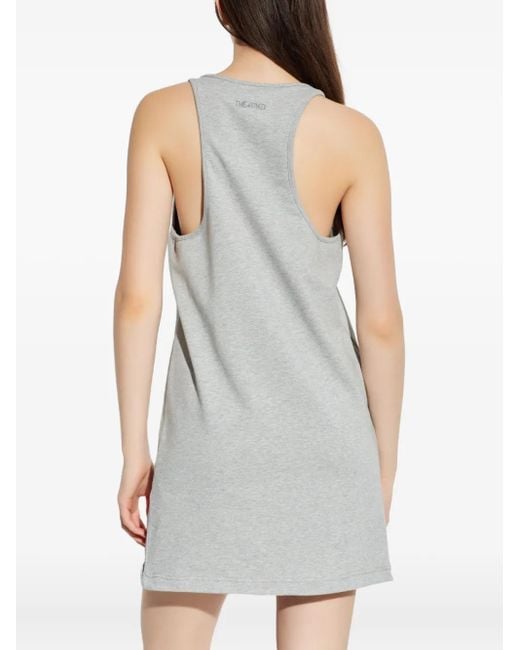 The Attico Gray Mini Sleeveless Dress