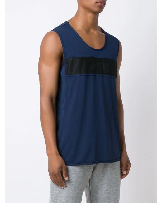 Amir Slama Blue X Erasmo Logo Tank T-Shirt for men
