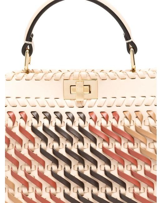 Fendi Peekaboo Iseeu Shopper in het Natural