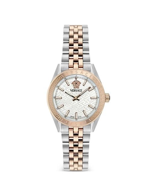 Versace Metallic V-Code 36Mm Watch