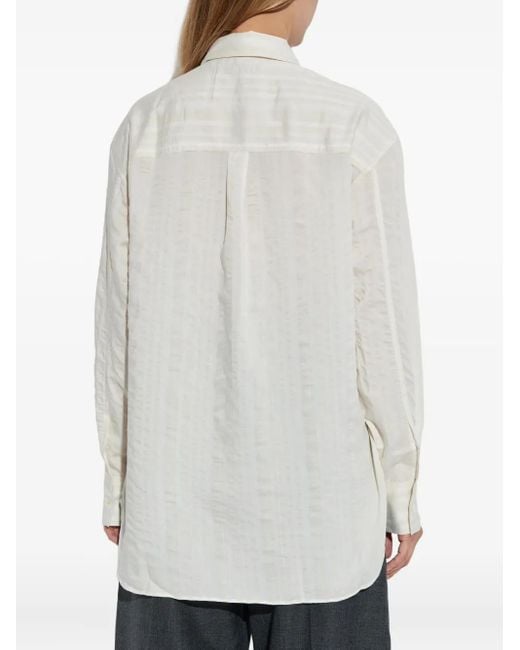 Studio Nicholson White Rouen stripe shirt