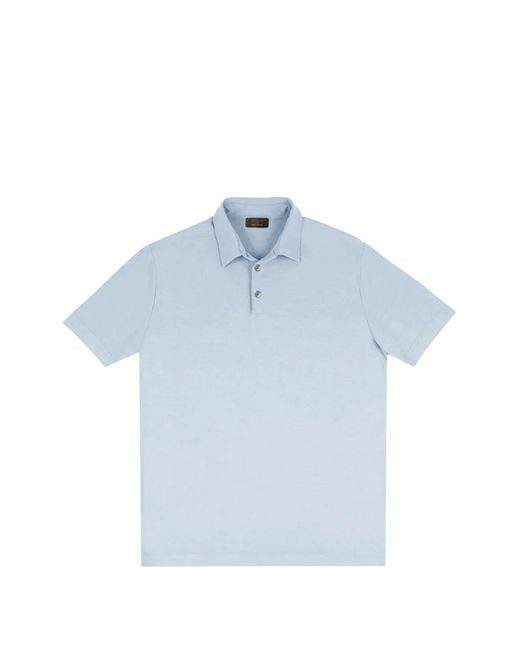 Slowear Blue Buttoned Polo Shirt for men
