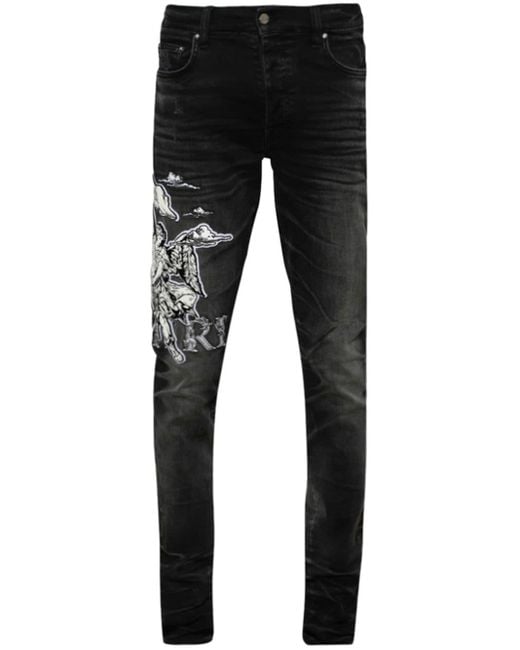 Amiri Black Angel Slim-fit Jeans for men