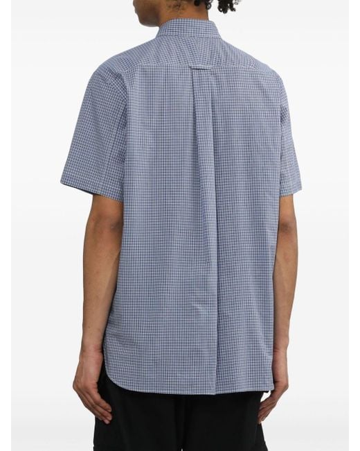 Junya Watanabe Blue Patchwork Cotton Shirt for men