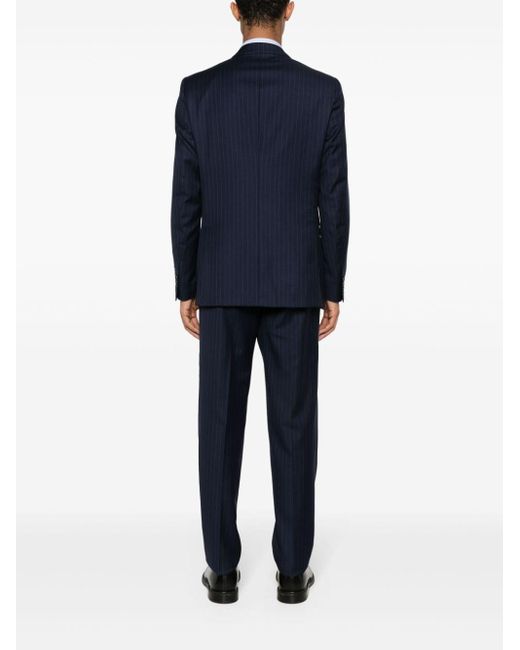 Corneliani Blue S130s Pinstripe Double-breasted Suit for men