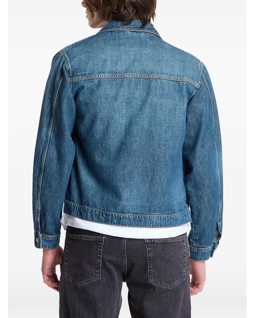 Guess Blue Veste En Jean À Patch Logo for men