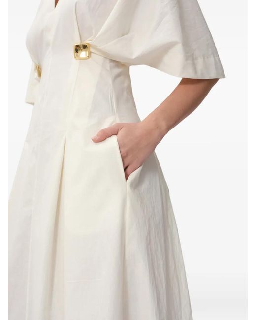 Concepto White Breeze V-Neck Maxi Dress