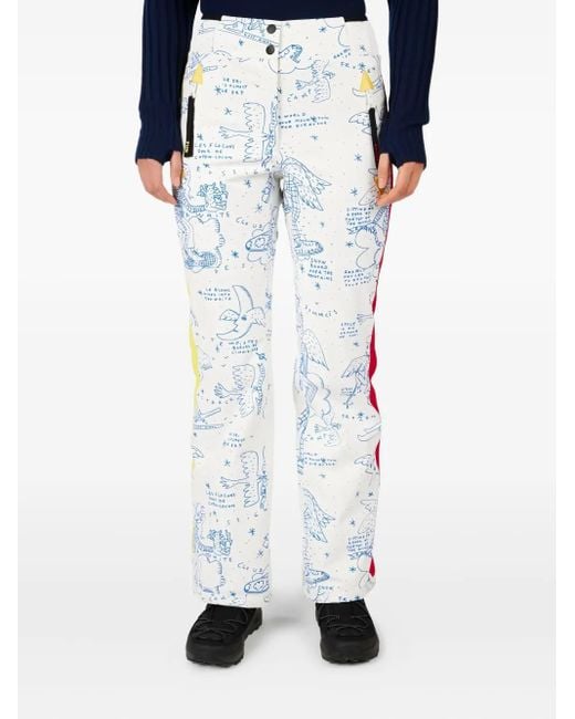 Rossignol Blue X Jcc Graphic-Pattern Side-Stripe Trousers