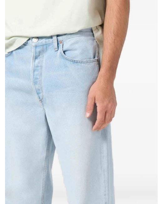 Agolde Blue 90's Faded Straight-Leg Jeans for men