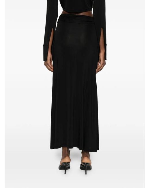 AYA MUSE Black Feyra Ruched Skirt