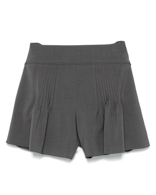 Low Classic Gray Pleated Shorts