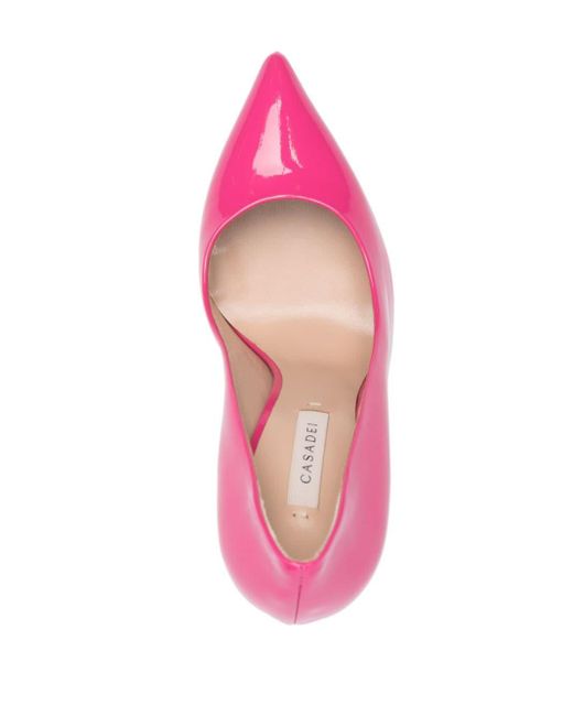 Casadei Pink Blade 120mm Patent Leather Pump
