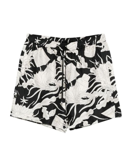 Amiri Shorts mit Blumen-Print in Black für Herren