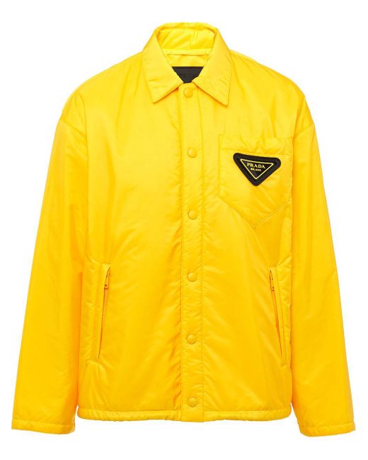 Prada Yellow Re-nylon Lightweight Jacket for men