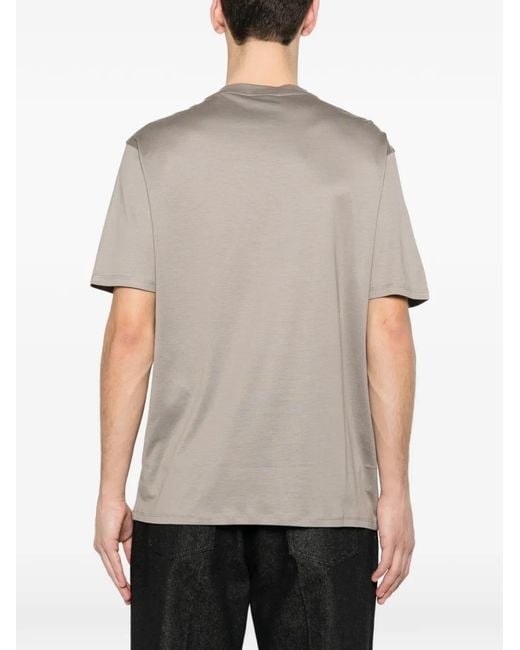 Emporio Armani White Logo-Print T-Shirt for men