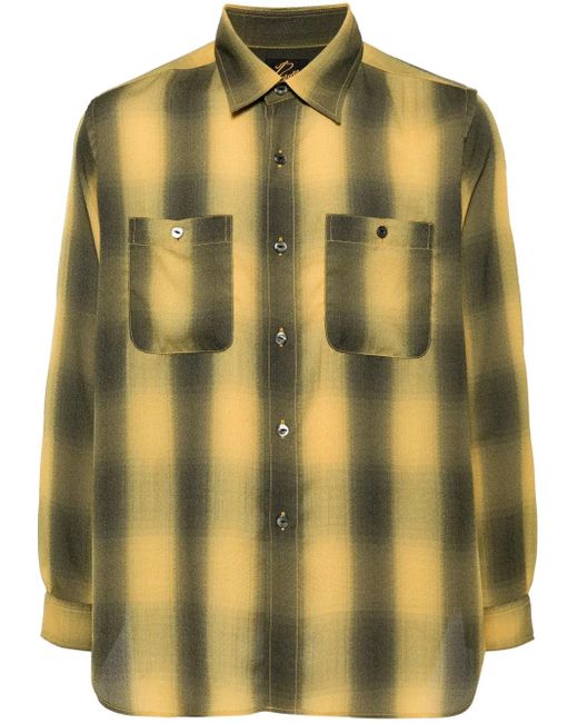 Chemise À Carreaux Needles pour homme en coloris Yellow