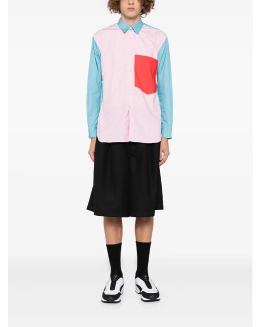 Comme des Garçons White Colour-Patch Shirt for men