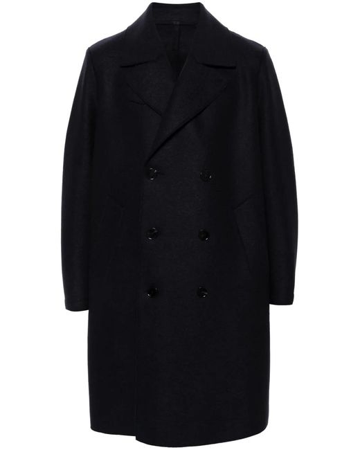Harris Wharf London Doppelreihiger Mantel in Blue für Herren