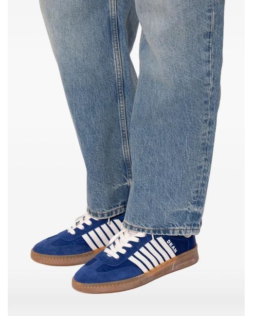 Sneakers Boxer A Righe di DSquared² in Blue