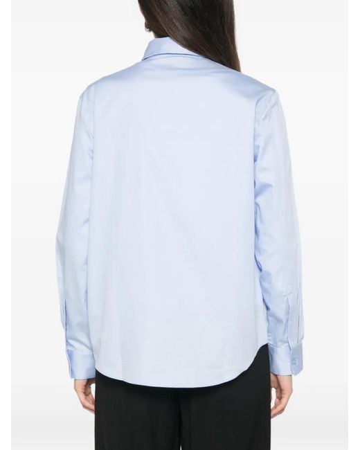 Max Mara Blue Fiacre Long-Sleeve Shirt