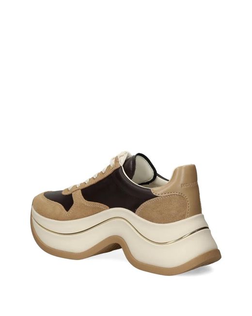 MICHAEL Michael Kors Natural Leather Suede Platform Sneakers