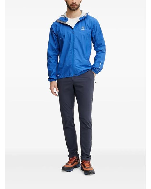 Haglöfs Blue Zip Hooded Performance Jacket for men