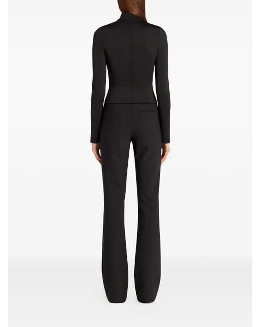 Courreges Black Cropped-Jacke Mit Reißverschluss